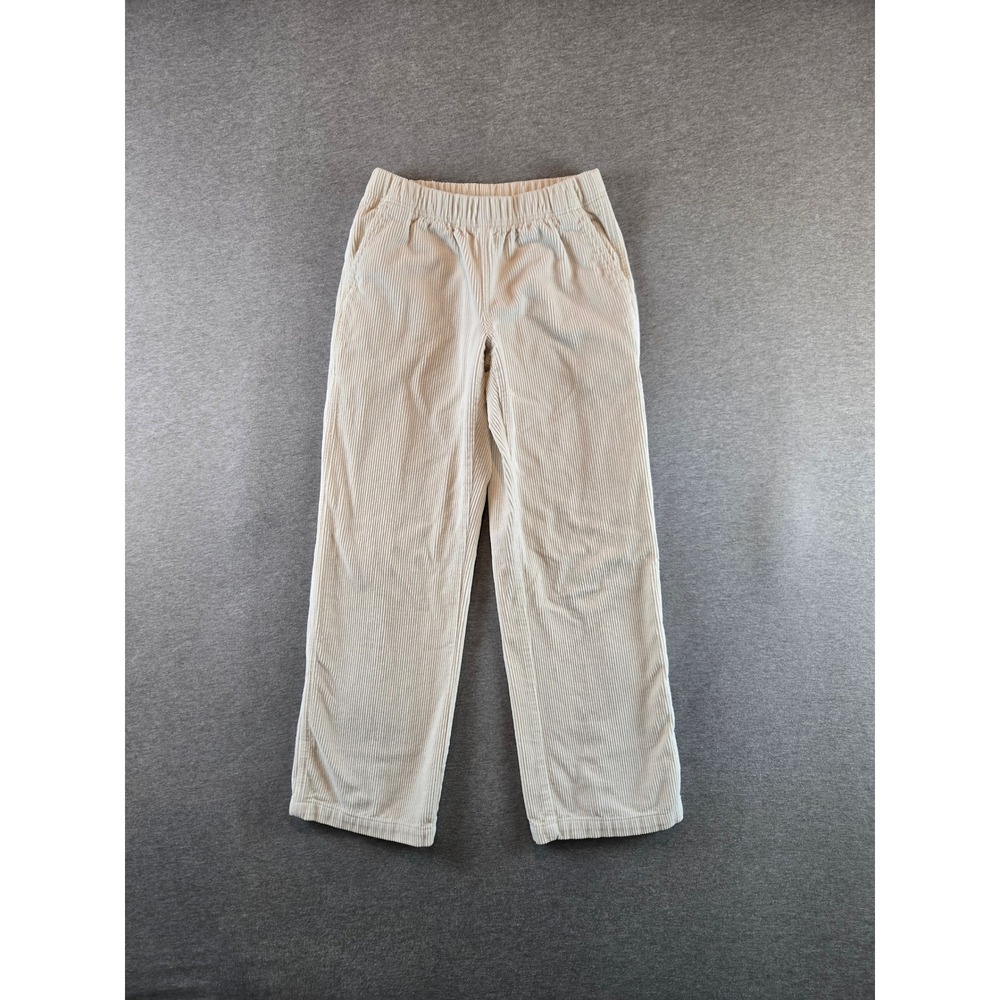 TNA Ripcord Corduroy Pants Womens XS‎ Cream Aritzia Relaxed Stretch Casual